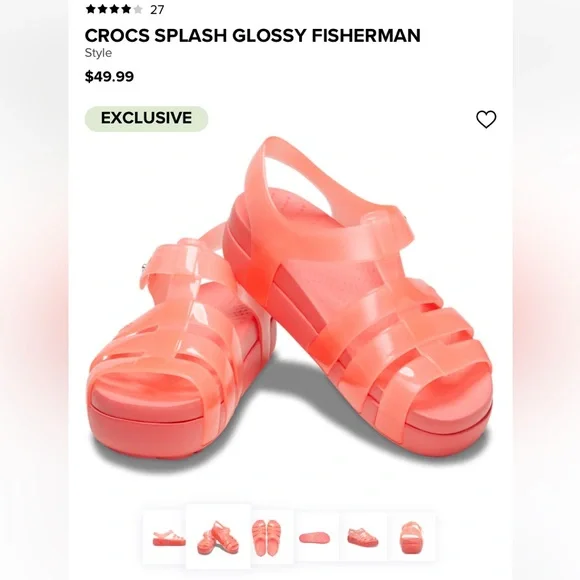 Crocs Splash Glossy Fisherman Sandals size 8 - Picture 7 of 7